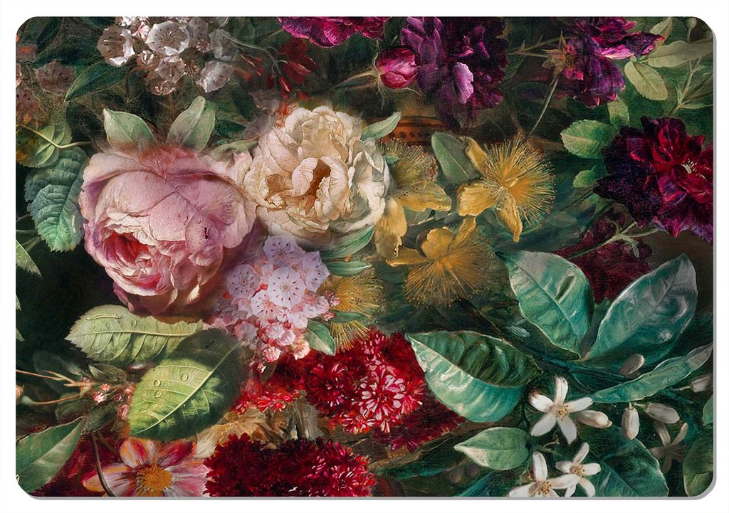 Bertoni Filz Tisch/Tischplatte mit Muster | Blumenstrauß| 29 cm x 42 cm