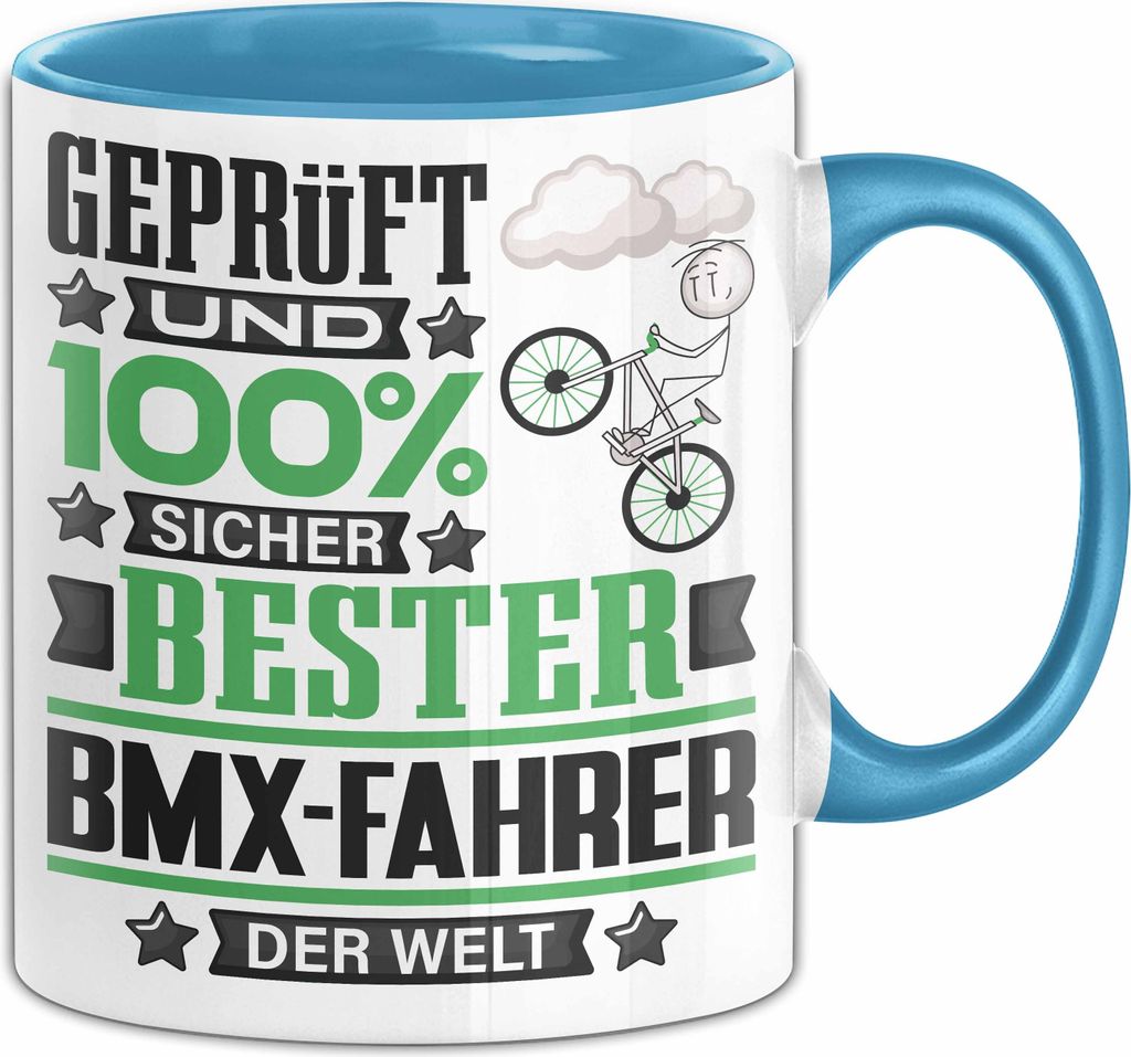 BMX-Fahrer Geschenk Lustiger Spruch für BMX-Fahrer Geschenkidee Bester BMX-Fahrer Der Welt (Blau)