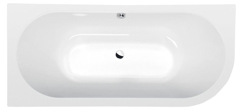 Polysan VIVA L MONOLITH asymmetrische Badewanne 170x75x60cm, weiß