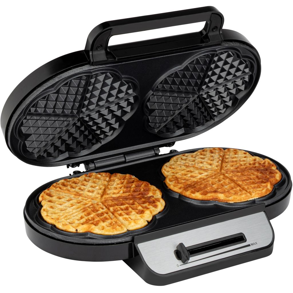Clatronic Waffeleisen mit 2 Backflächen | Herzform Produktbild 