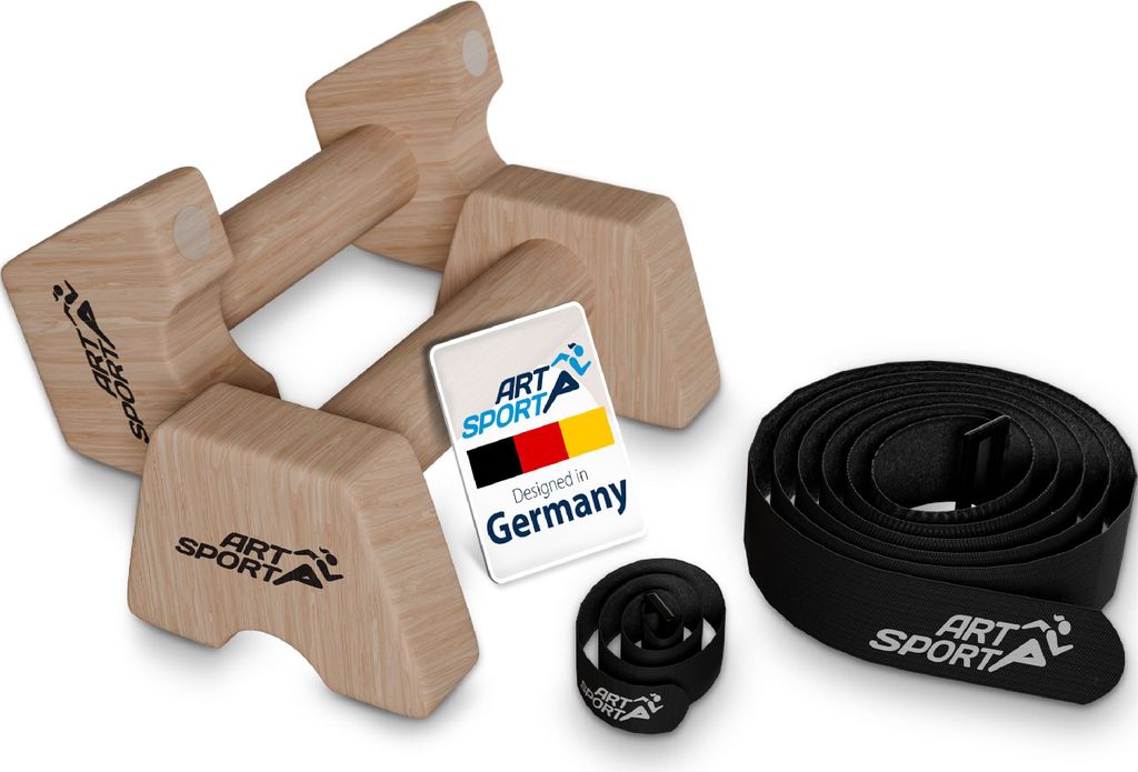 ArtSport Liegestützgriffe aus Holz M - Calisthenics, Parallettes, Liegestützen