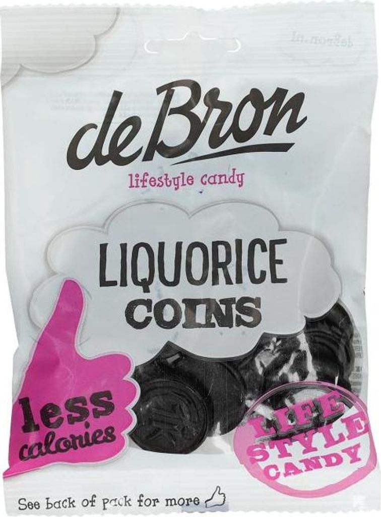 De Bron Muntendrop/liquorice coins suikervrij (100 gr) Produktbild 