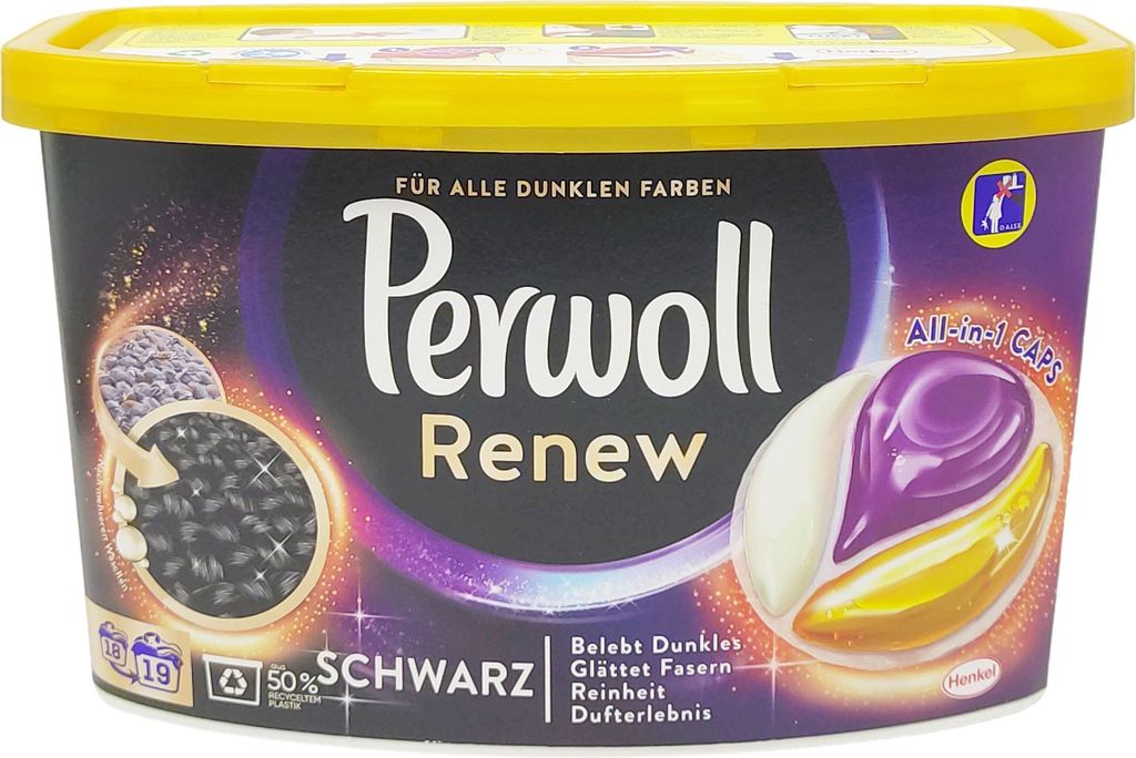 Perwoll All-in-1 Caps SCHWARZ 19WL Renew alle dunklen Produktbild 