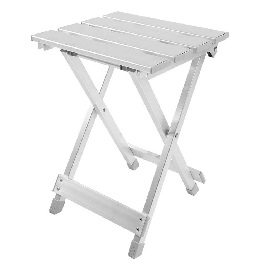 Klappstuhl aus Edelstahl, tragbar, faltbar, für Angeln, Camping, Outdoor, Garten