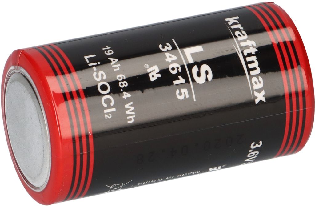A single battery is shown against a white background.