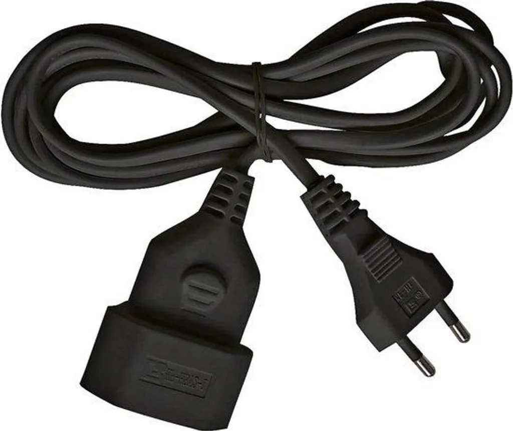 Rallonge électrique 5m noire idéale pour brancher vos lampes et bureau