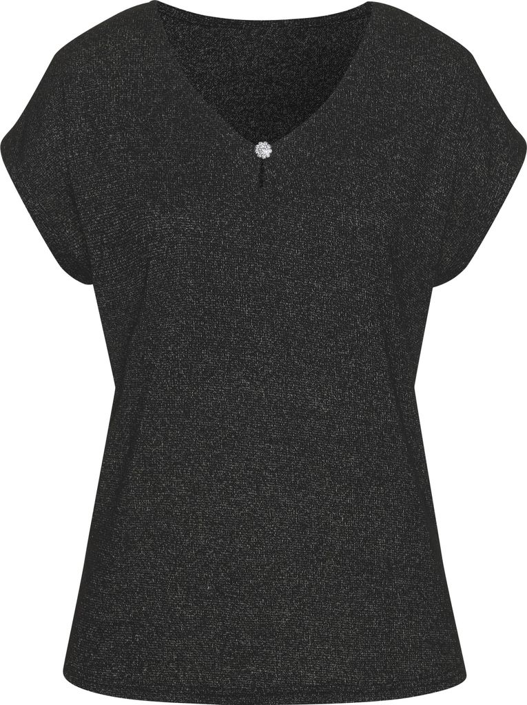 LASCANA Kurzarmshirt schwarz Größe 40/42