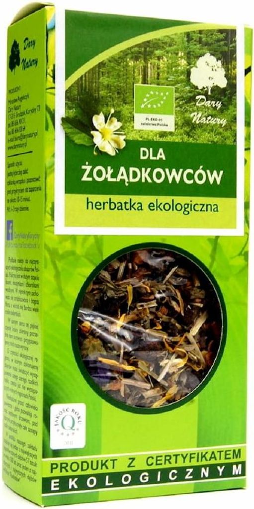 HERBATKA DLA ŻOŁĄDKOWCÓW BIO 50 g - DARY NATURY