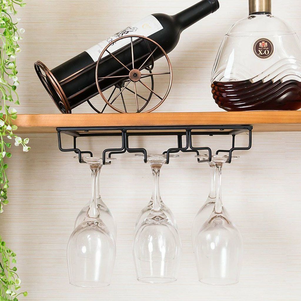 3 Schlitze Gläserhalter Gläserschiene edelstahl Glas Wein Champagner Cup Hangers Rack