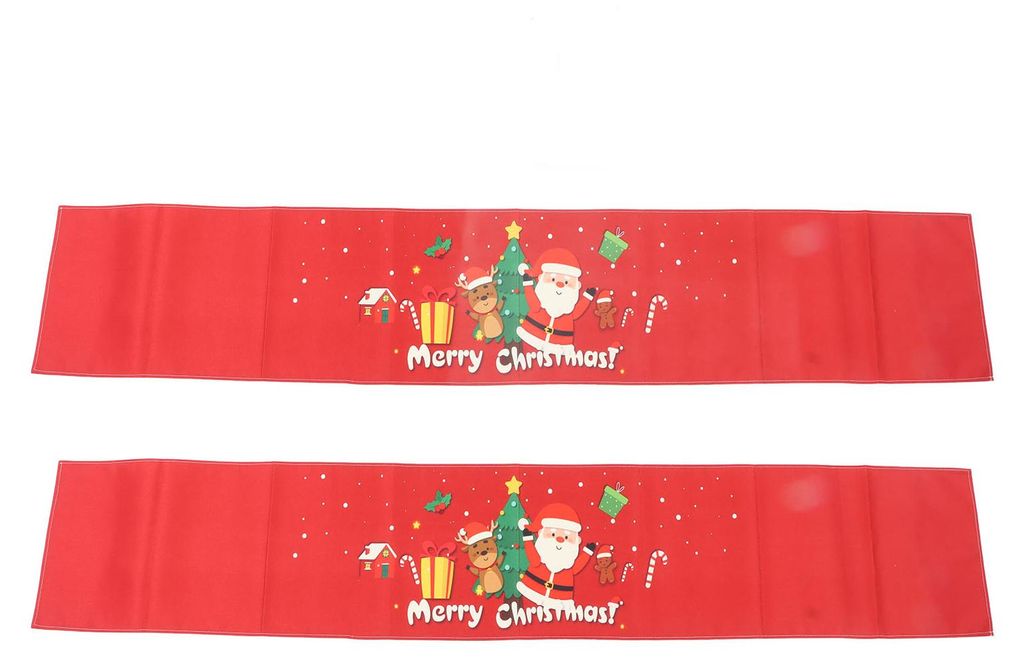 2-teiliges Set Weihnachtstischdecken im schlichten, modischen Landhausstil, waschbar, Tischdekoration