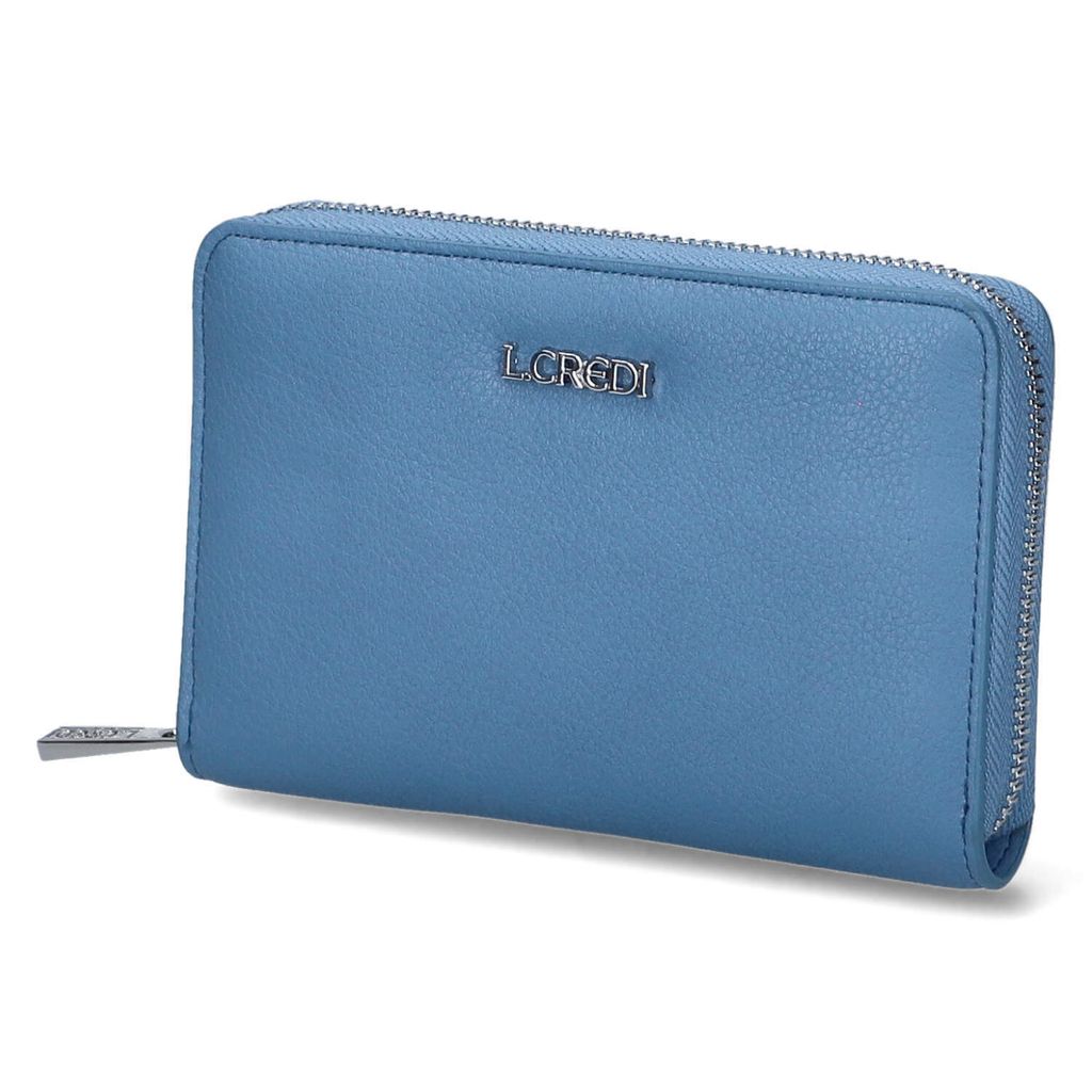 L.Credi Damen Wallet/ Purse/ Portemonnaie/ Geldbörse FILIPPA Blau Kunstleder