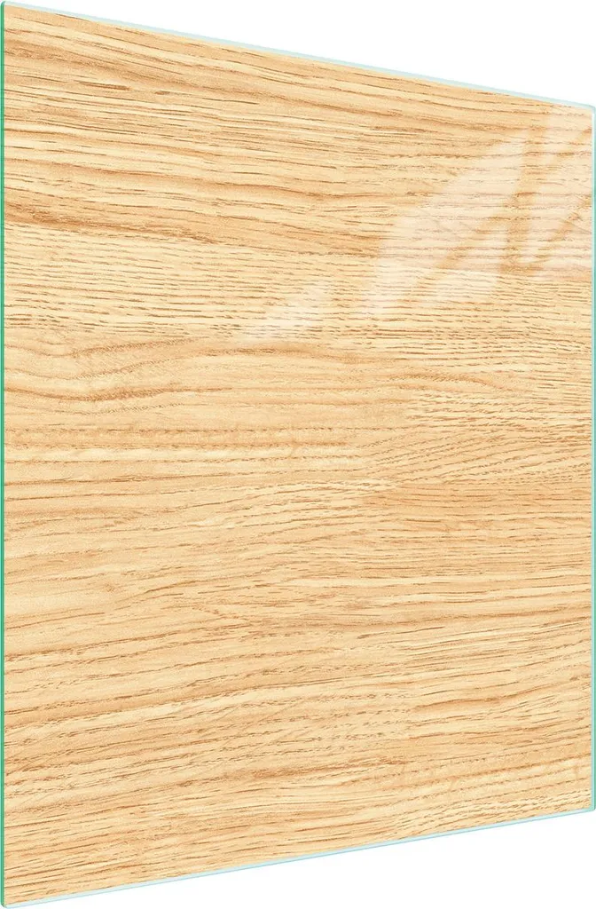 Tagliere vetro copri piano cottura 45x52 effetto legno rustico