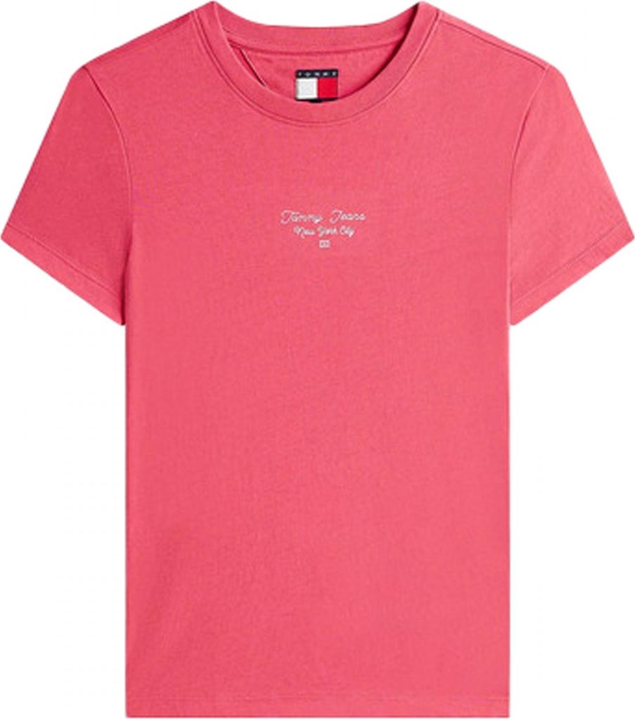 TOMMY JEANS TJW SLIM ESS LOGO 1 TEE Rosa