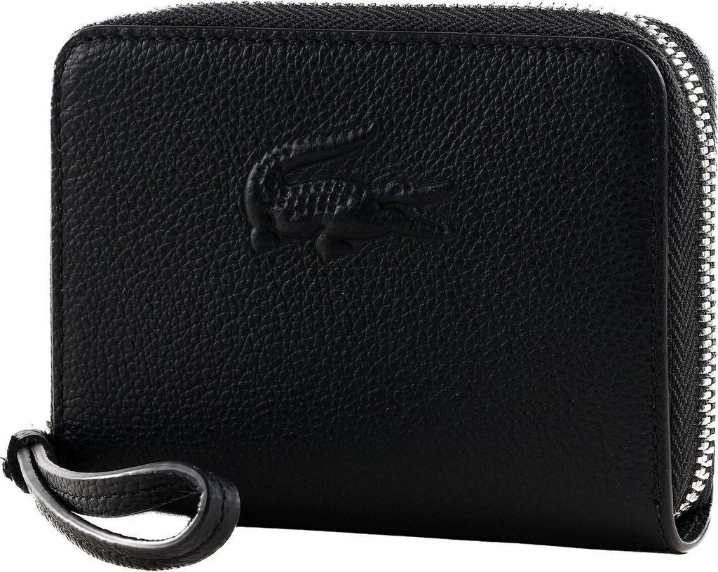 LACOSTE Cuir porte-monnaie City Court Zip Coin Wallet Noir Image du produit 