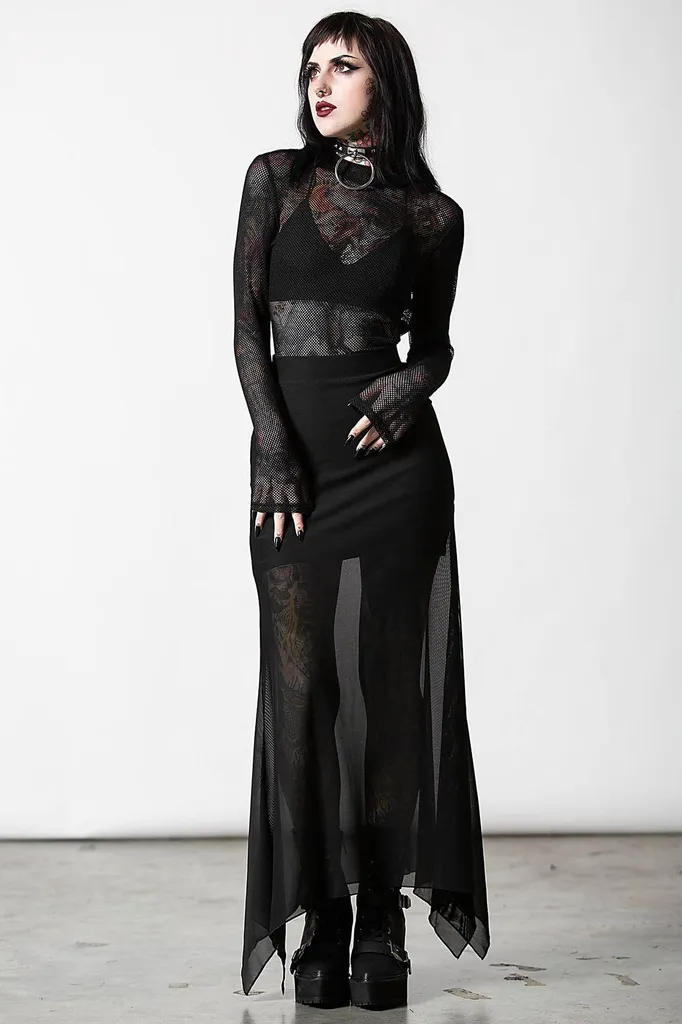 Pull léger en maille pour look gothique Planetary Party Killstar L