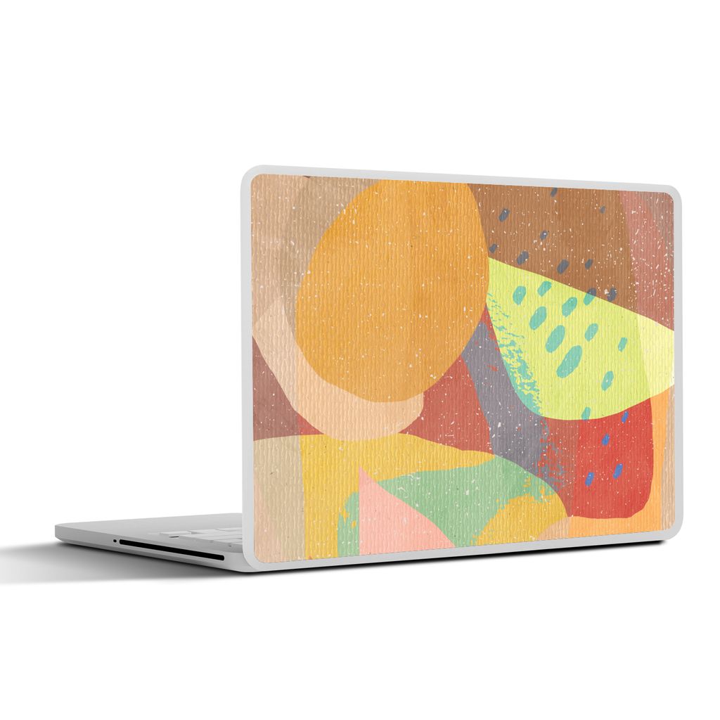 MuchoWow Laptop Aufkleber Sticker Cover Abstrakt - Kunst - Regenbogen - Pastell 32.5x23.5 cm - Sticker für Laptop - Selbstklebend