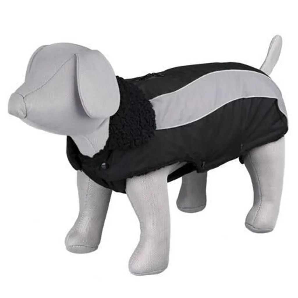 Tuta Cane Trixie MARNE Invernale Nera | Impermeabile con Attacco Guinzaglio