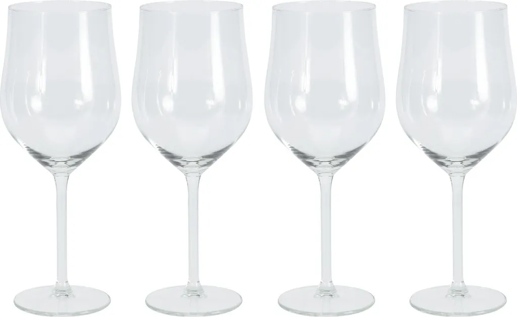 Set 4 Bicchieri Moderni 600ml - Vetro Trasparente per Tavole di Classe