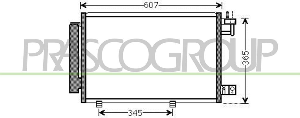 PRASCO FD344C001 Kondensator Klimaanlage Klimakondensator für FORD Fiesta Mk6 Schrägheck (JA8, JR8) +Trockner