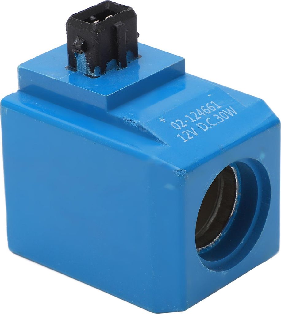 Magnetspule 02-124661 12 V 30 W Rundstift-Baggerventil Ersatz für JCB 3c 3cx 3d 3dx 4c 4cx 1400b 1550B