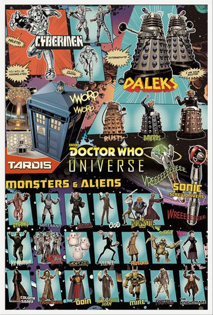 Affiche Doctor Who Comics sous Cadre Interchangeable Blanc Shinsuke Maxi