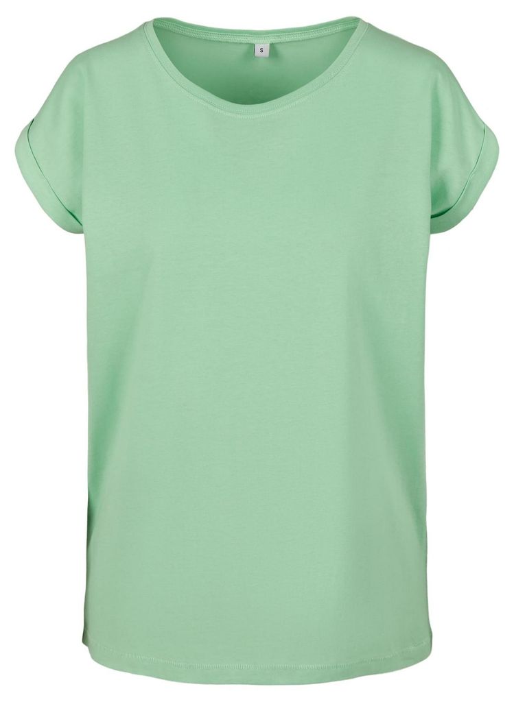 Build Your Brand - T-Shirt Überschnittene Schulter für Damen LT2558 (5XL) (Minzgrün)