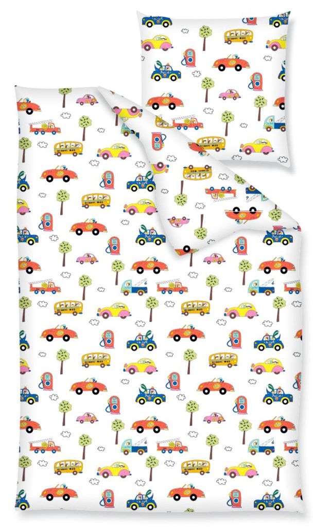 JACK Kinder Renforce Baby Bettwäsche 2 tlg. 100x135cm Autos Produktbild 