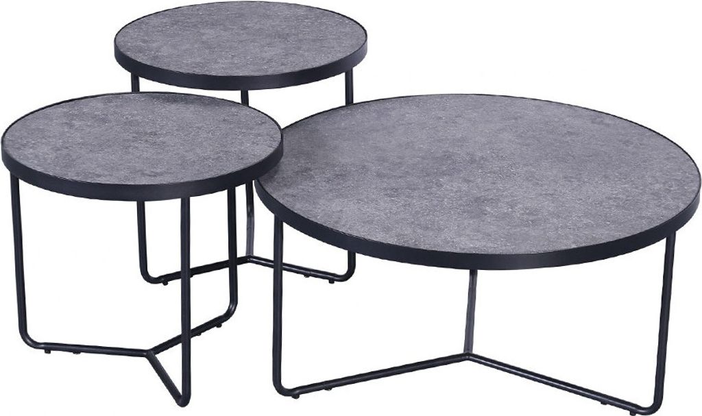 FurniStyle Set mit 3 Couchtischs Varzi