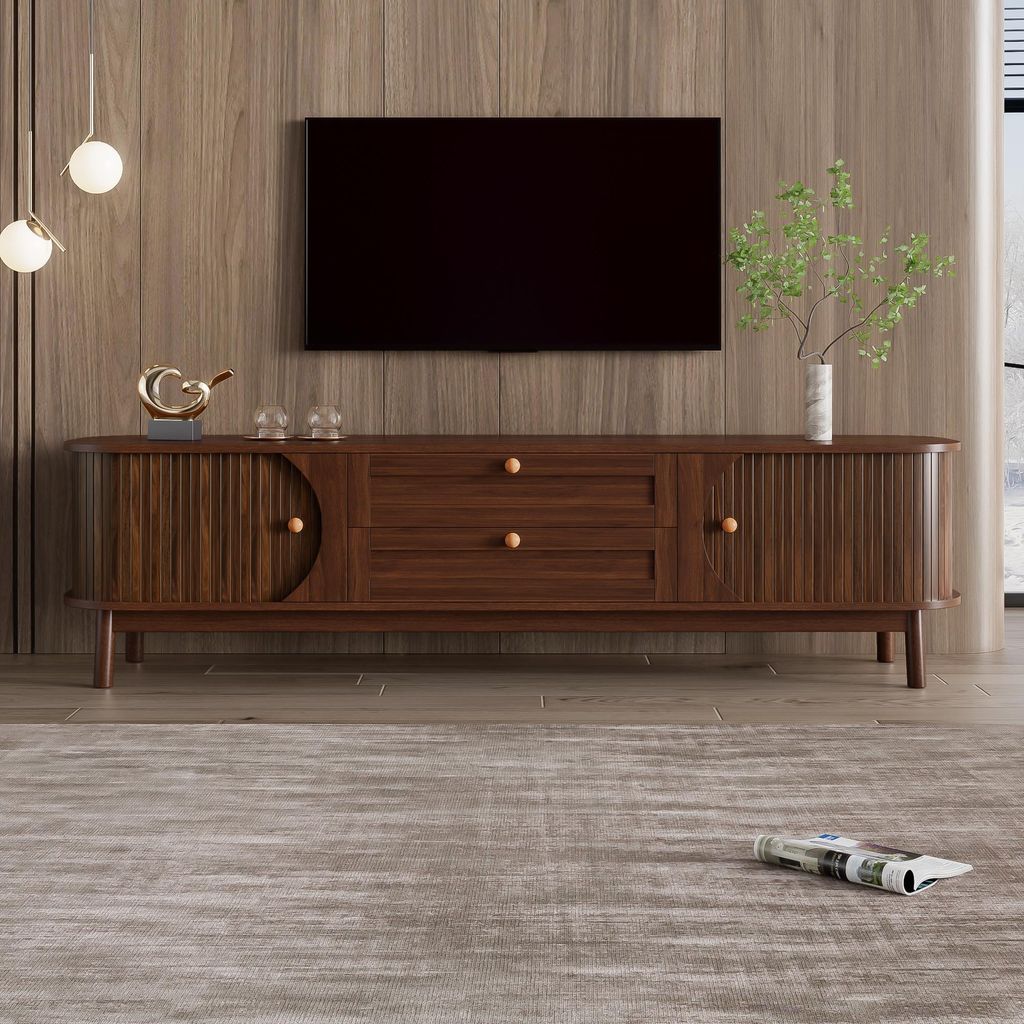 Merax TV-Schrank mit Holzoptik, TV Lowboard mit Schubladen Produktbild 