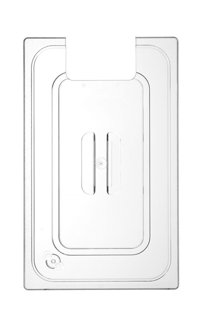 HENDI Gastronorm-Deckel mit Sous-Vide-Stick-Aussparung, GN 1/1, Transparent, 530x325mm