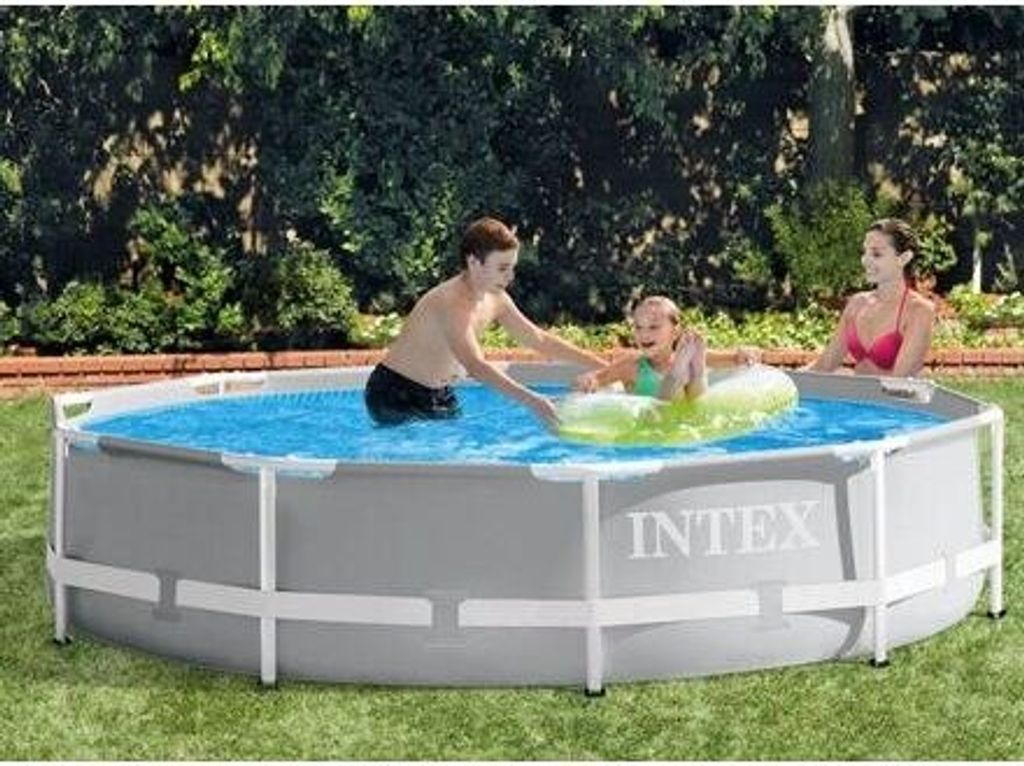 Intex Prism Rondo Ø 305 x 76 cm Frame Pool Set, Hellgrau Produktbild 24