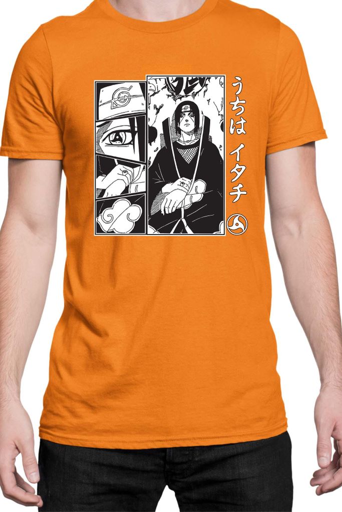 Herren T-Shirt Naruto Itachi Uchiha 03, Man S / Orange