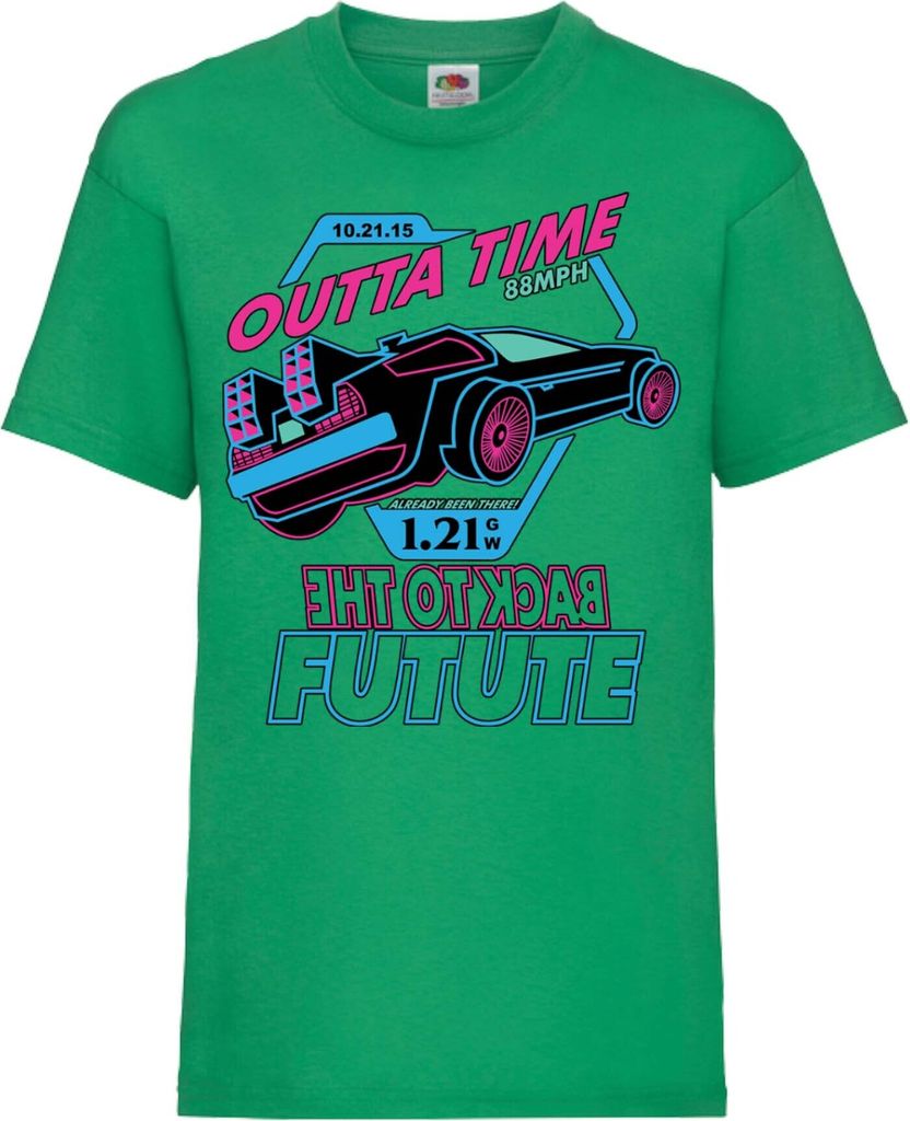 Kinder T-Shirt Back To The Future, 7-8 Jahr - 128 / Grün