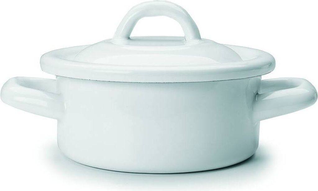 Emaille-Kochtopf mit Deckel 360 ml Produktbild 