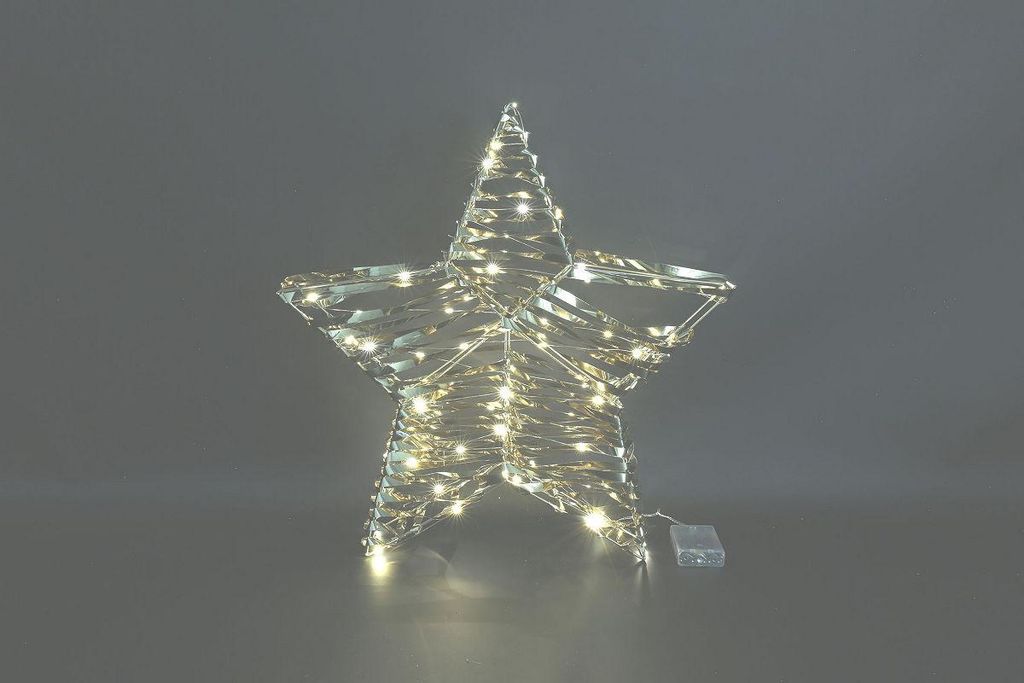 Countryfield Weihnachtsstern LED Dekoration gold 40cm glänzendes Metall