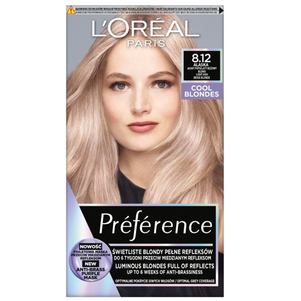 Loreal Preference Hair Color 8.12 Alaska - Light Ash Beige Produktbild 2