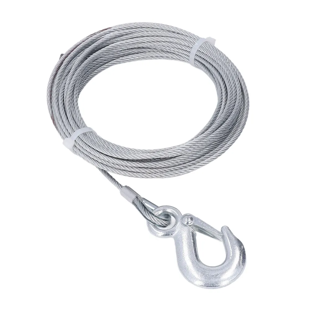 Câble métallique pour treuil 4mm x 12m en acier galvanisé de rechange