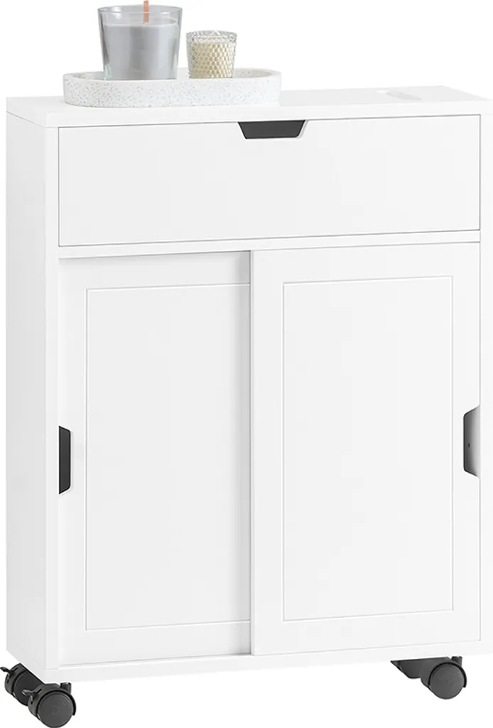 Meuble de salle de bain coulissant pour niche étroite et petit espace