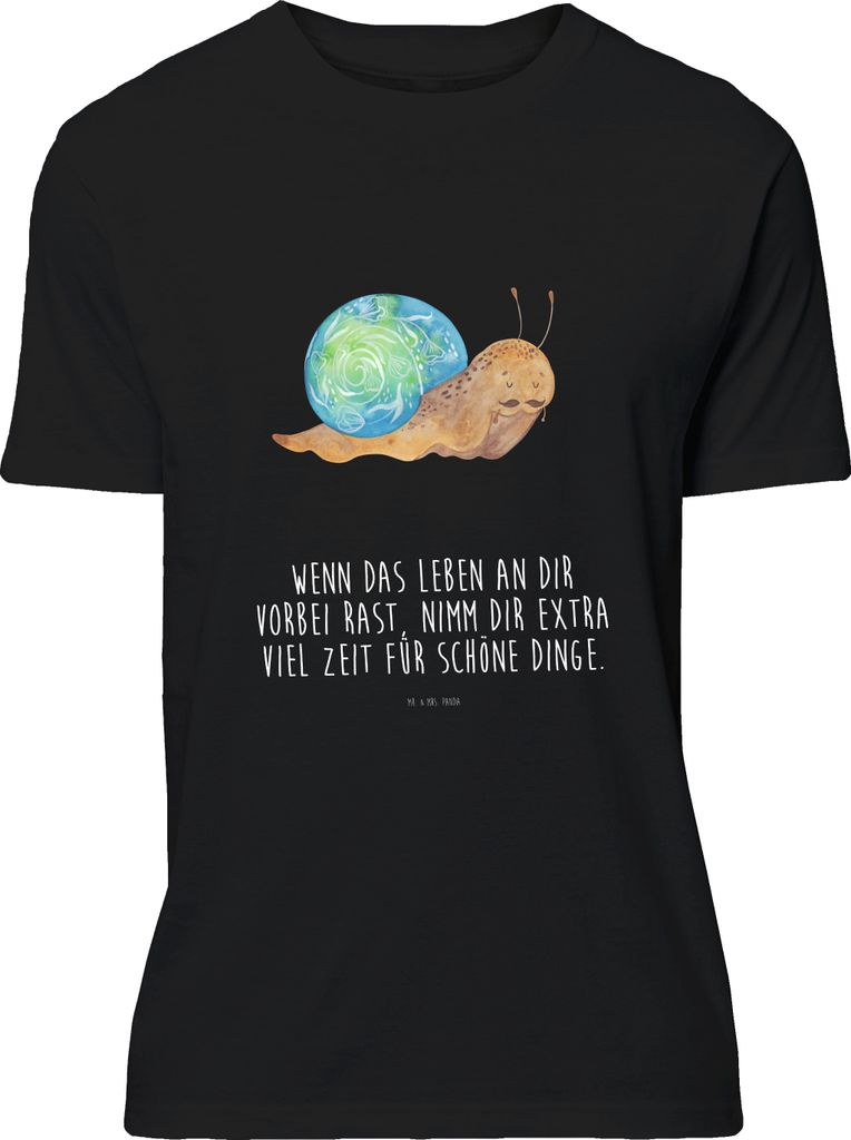 Mr. & Mrs. Panda Shirt Schnecke Sir - Schwarz - Geschenk, Tshirt, T-Shirt mit Spruch, Lebenszeit, Motiv, S, Motivation, Schnecken, Weisheit, Lebens...