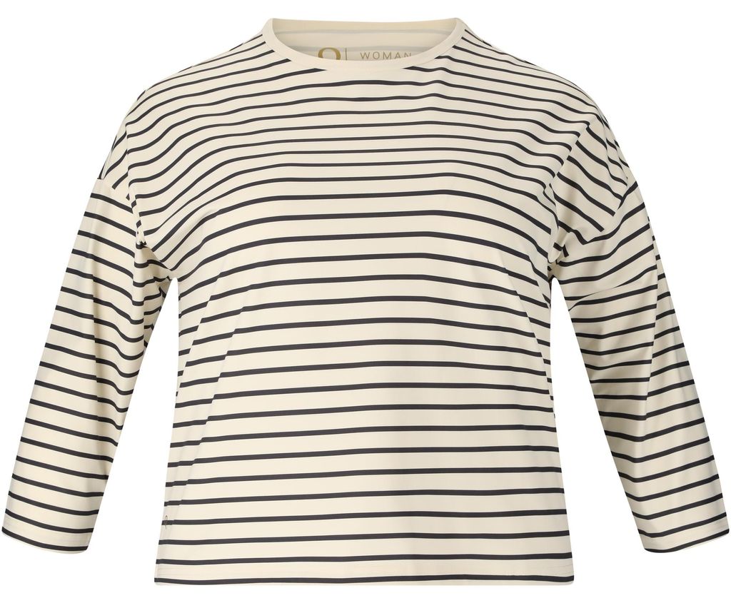 Q by Endurance Langarmshirt Martine im gestreiften Design 4371 Graystone 46
