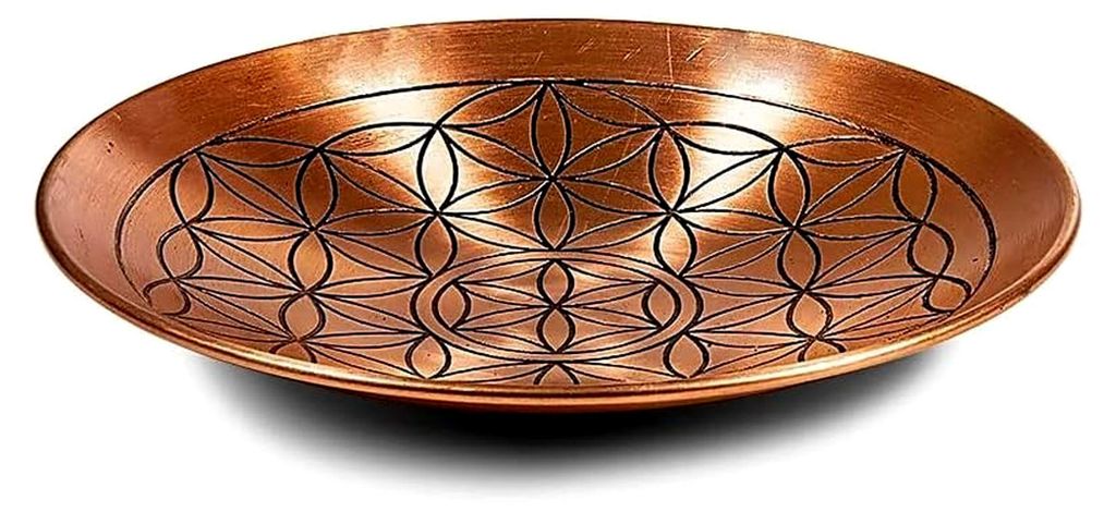 Kupferschale mit Lebensblume - 15 cm
