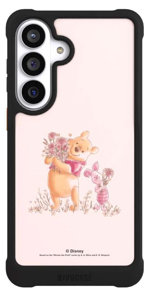 NIVOCASE Hülle für Samsung Galaxy S26+ Stoßfeste Handyhülle NIVOmax Case Schwarz Disney Offizielles Lizenzprodukt Winnie Puuh Ferkel