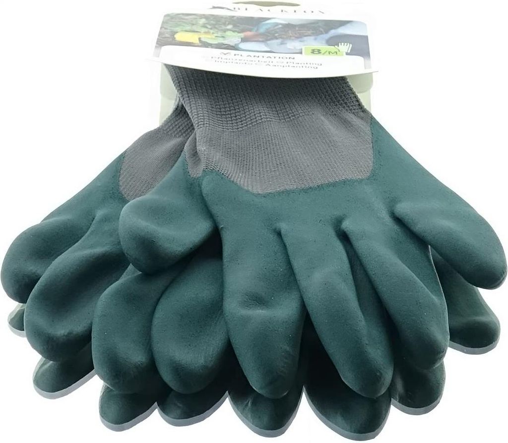 BLACKFOX Garten - Handschuhe Pflanzenarbeit Grün Größe 8/M