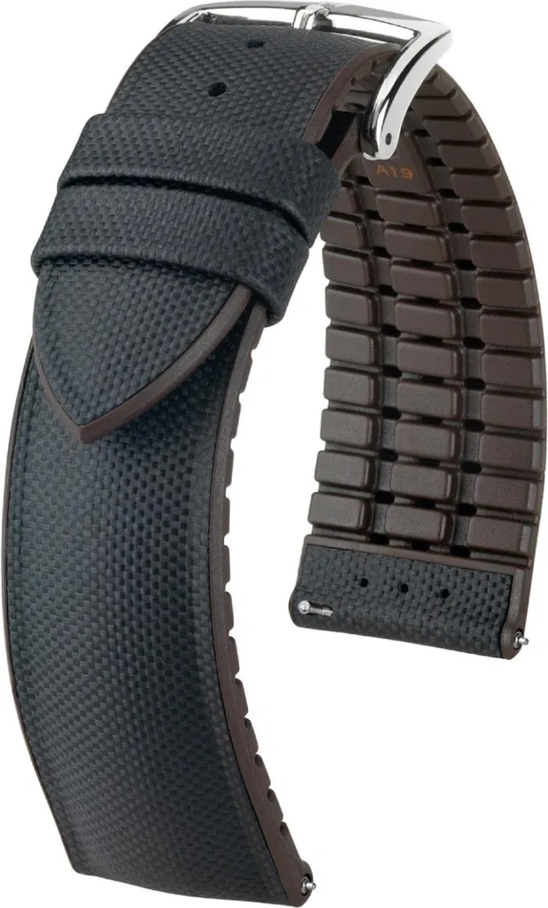 Bracelet Hirsch Arne Cuir de Vache Noir 20 mm 0921094050-2-20 pour Montre