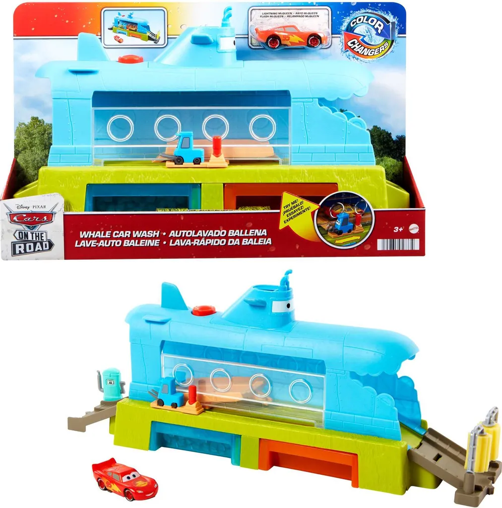 Station de Lavage Cars Baleine Mattel - Camion Poids Lourd pour Enfant
