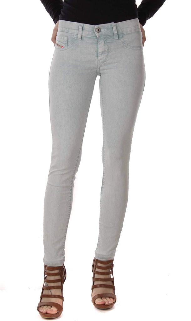 Diesel Livier-Ankle 0672M Damen Jeans Hose Slim Jegging Hellgrün