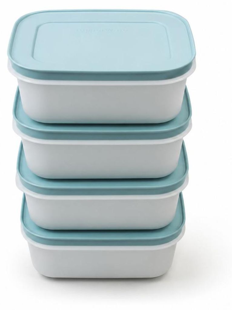 TUPPERWARE Gefrier-Behälter 450ml pastellblau-weiß (4)