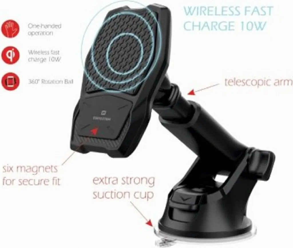 Porta Cellulare Magnetico Auto: Ricarica Wireless e Braccio Telescopico - 2