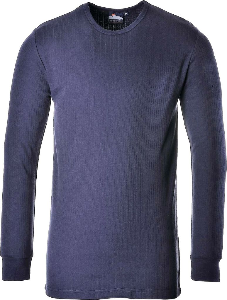 Portwest B123 Herren Thermo-Langarmshirt / Langarmunterhemd RW1016 (S) (Marineblau)