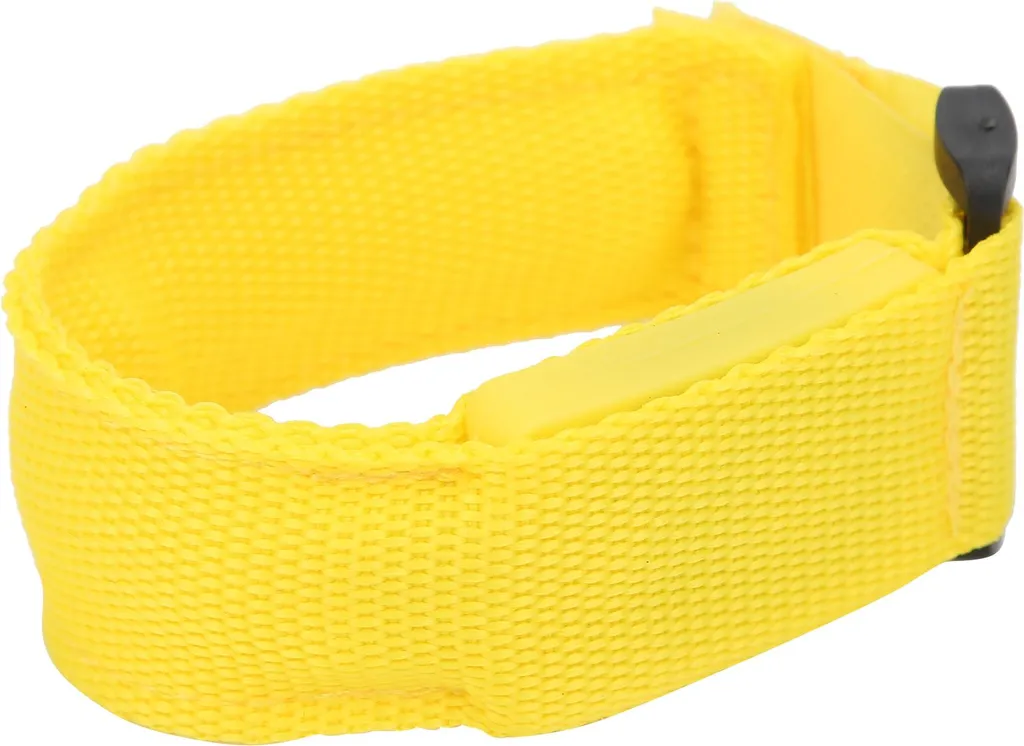 Luce LED Bracciale Ciclismo Regolabile: Alta Visibilità Giallo Neon